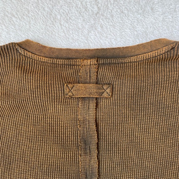 Arizona Jean Co. Thermal Waffle Knit Sweater Women S Brown Grunge Slouchy Boho - Picture 4 of 10